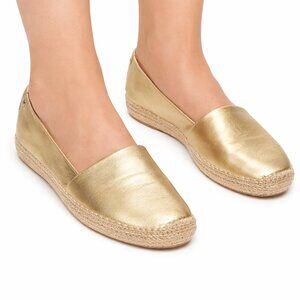 Sam Edelman Gold Metallic Espadrille Slip-Ons